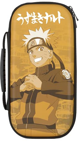 Konix Naruto Shippuden Schutz- und Transporthülle für Nintendo Switch, Switch Lite und Switch OLED Konsolen - Aufbewahrung von 8 Spielen - Naruto-Motiv