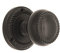 Infinity Decor Solid Brass Heavy Duty Sprung Georgian Round Mortice Door Knobs Pull Handles Set 50mm (Matt Black)