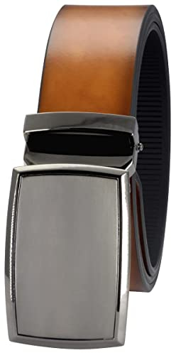 LINDENMANN Leder-Gürtel Herren Automatik 40 mm Rindleder cognac, Farbe/Color:braun, Size US/EU:Bundweite 115 cm Gesamtlänge 130 cm W 45.3 XXL