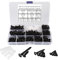 FandWay 360Pcs Self Tapping Screws Black,M3 M4 M5 Round Head Wood Screws Assortment,Mushroom Head Self Drilling Screw,Truss Head Sheet Metal Screw Phillips Drive for DIY WoodWork Repairs.