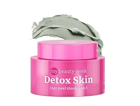 7DAYS Gesichtsmaske beauty und Peeling 2in1 mit Clay, Zink, Algen | Anti Pickel und Anti Akne | Porenreiniger & Pickelentferner für Gesichtspflege | Gesichtsreinigung, 1 pc x 50 ml