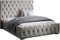 Polsterbett Doppelbett Stauraum Samtstoff 120x200 140x200 160x200 180x200 cm Bettgestell Mit Bettkasten Lattenrost und Kopfteil - Bett mit Kristallen - Hydrophobe Stoff - Hell Beige - 180 x 200 cm
