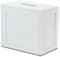 Wooden Slimline Shaker Bathroom Storage Unit Toilet Roll Paper MDF Cabinet Compact Box Multi-Purpose Cleaning Bathroom Tidy Box Hamper Home Office, 40H x 49.5W x 16D cm (WHITE)