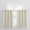 PONY DANCE Scheibengardinen Wohnzimmer Gardinen Kurz Ösenvorhang 2er Set Verdunkelungsvorhang Beige Gardine Küche Blickdichte Vorhänge, H 90 x B 132 cm, Hellbeige