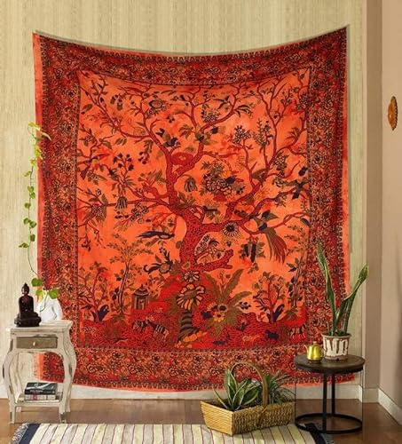 FURNISHFUL FINESSE Wandteppich, Wandtuch, Mandala-Wandteppich, Wanddekoration, ästhetische Wandteppiche, Wandteppiche, Bohemian-Wanddekoration, Mandala-Wandbehang, Boho-Raumdekoration (75 x 102 cm)