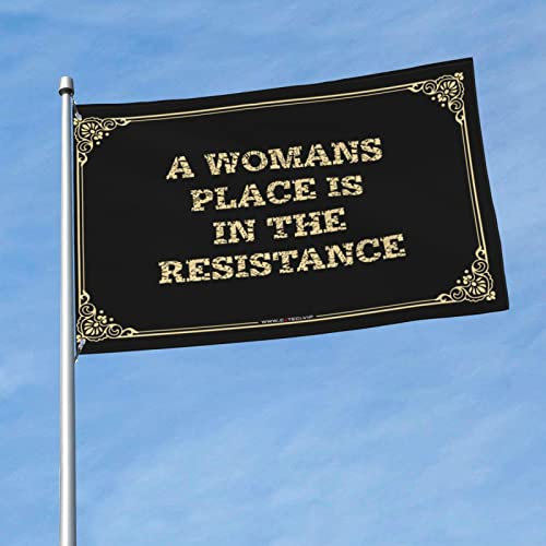 Lustige Hausdekoration Eine Frau Platz ist im Widerstand Flagge Home Bar Dekor Balkon Dekor (Farbe: Farbe, Größe: 120 x 180 cm)