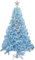 Weihnachtsbaum beflockt, künstlicher Weihnachtsbaum, Glasfaser-Baumdekoration, blauer Metallständer, Metallhalter für Thanksgiving, Weihnachtsdekorationen für Zuhause (blau 180 cm (6 Fuß)) (blau 270