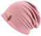 KOMUNJ Weich Bequem Jersey Mütze Klassische, Slouch Long Beanie Mütze Strickmützen für Herren und Damen, für Frühling Herbst und Winter, Rosa