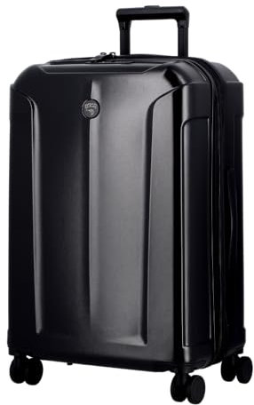 JUMP Glossy Koffer mit 4 Rädern (GL24) Schwarz, Schwarz , Mittelgroßer Koffer erweiterbar