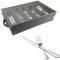 Tefola Contenitore per posate in argento Sterling con 4 divisori regolabili e coperchio rimovibile trasparente, cassetto portaoggetti per cucina, soggiorno, camera da letto e detriti