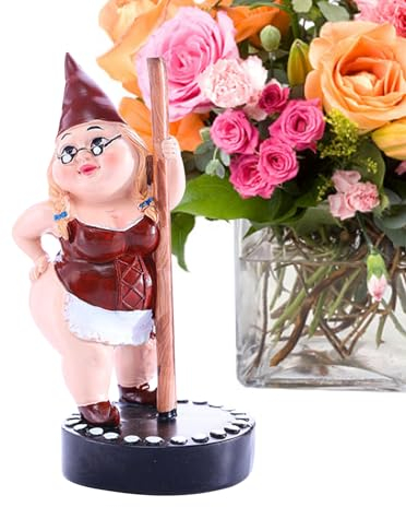 Pole Dancing Gartenzwerg Harz Gartenstatue Kunstfigur für Terrasse Rasen Garten Dekoration Outdoor Dekoration Lustige Wichtel Statue