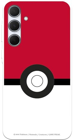 LA CASA DE LAS CARCASAS Schutzhülle kompatibel mit Samsung Galaxy A35 5G Offizielle Pokémon Poké-Ball zum Schutz Ihres Handys. Flexible transparente Silikonhülle, offizielle Pokémon-Lizenz