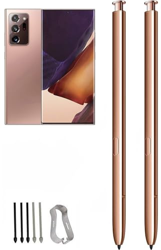 Lot de 2 stylets de rechange pour Samsung Galaxy Note 20, Note 20 Ultra 5G S Pen sans Bluetooth avec pointes/pointes (bronze)