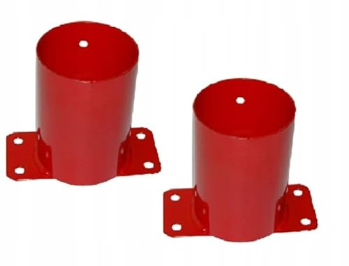GigiToys® Satz mit 2 Stück Schaukelverbinder Rot Ø100 mm | Schaukelwinkel zum Rundbalken | Halterunge für Spielplatz | Pfostenverbinder für Gartenschaukel | Pulverbeschichtet | Wandverbinder, wvyt2qzo