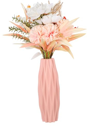 STOBAZA Nordic Style Vase Modern Creative Simplicity Flower Container for Desktop Adornment Pink Decor Setting