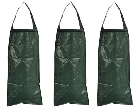 SRJQXH 3er Pflanzsack, Pflanztaschen für Draußen mit 10 Löchern, Atmungsaktiv Pflanzsäcke丨Vertikal Hängend Pflanzbeutel für Erdbeeren, Tomaten, Gemüsepflanzen