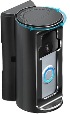 Ring Türklingel Halterung Ohne Bohren, Ring Türhalter Halterung, Ohne Bohren Türklingelhalter, Verstellbarer Ring Türklingel Gehäuse, Ring Türhalterung für Wireless Video Doorbell für Wireless & Wired