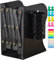 Réglables Serre Livre, Rangement Livre Bloc Livre avec Porte-Stylo Serre-Livres pour étagères Organiseur de Bureau Accessoires pour la Maison, Bureau, l'école, Bibliothèque (Noir)