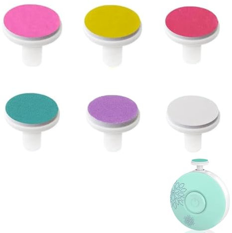 YAPKOLV 6 Pièces Lime à Ongles Électrique Bébé - Tampons de Remplacement, Lames de Coupe Ongles Bébé Givrées, Adaptées aux Limes à Ongles Bébé Standard dès 12 Mois