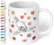 Personalisierte Tasse für Mama & Oma - Geschenk mit 1 bis 6 Kindern „Hände mit Namen“ – Muttertag, Geburtstag, Weihnachten - rundum bedruckt - Keramiktasse, ca. 330ml, Weiß, 2 Kinder