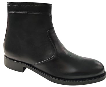 Generico stivaletto Fontana 4390 in pelle fodera pelle con cerniera suola mezza gomma elegante (nero, Taglia unica, Sistema Taglie Calzature EU, Adulto, Numero, Media, 42)