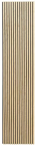 Vivodo Akustikpaneele | Farbe: Eiche | Wandpaneele in verschiedenen Formaten | Deko Wohnzimmer | Wanddeko in Holz | Akustik Paneele Wand | Lamellenwand (300 x 40 cm - 1 Stk.)