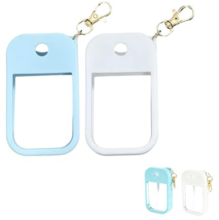 Homiladi Silicone Case Protective Holder with Keychain for Alcohol Spray & Hand Sanitiser Spray, Portable Travel Spray Bottle Compatible with Hand Sanitizer Spray 1FLOZ