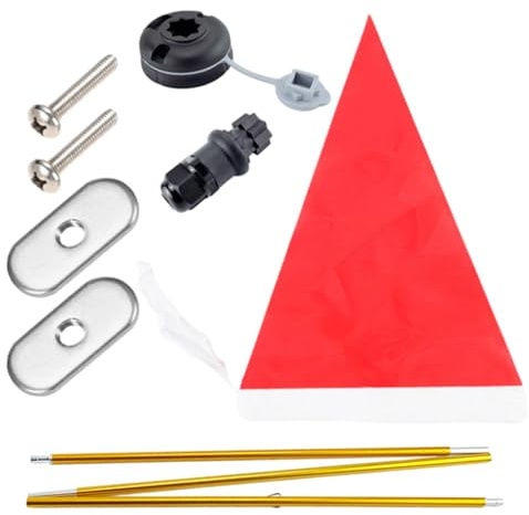 Kayak Flag Pole - Track-Mounted Folding Warning Rod, Water Sports Visibility Indicators, Portable Marine Safety Personnel, Kayak Canoe
