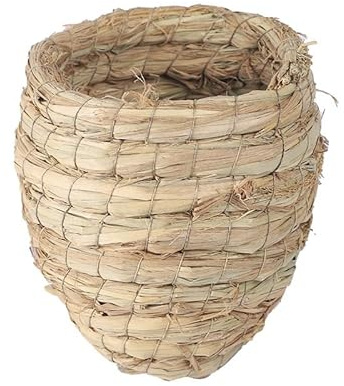 Hand Woven Hummingbird Nest House - Straw Garden Birdhouse for Hummingbirds - Perfect Outdoor Decor for Bird Lovers(Large)