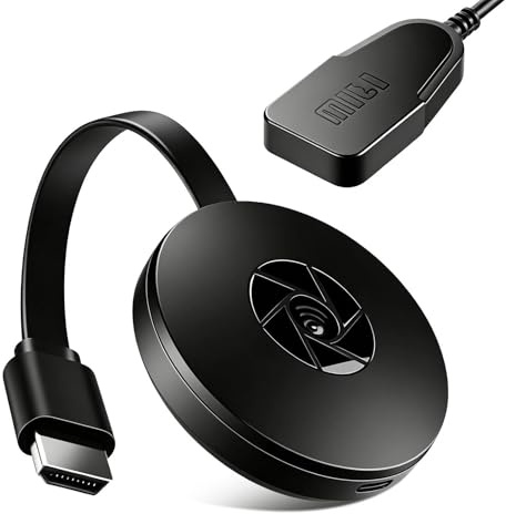 Adaptador De Pantalla Inalámbrico, 1080P Menu En Español | para TV Proyector Monitor Receptor Duplicacion Pantalla Miracast Airplay Dlna Streaming iPhone Android PC No Google/Netflix