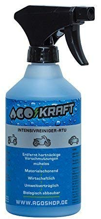 AGO® Kraft Fahrzeugreiniger Felgenreinigung Fahrzeugpflege I Vielseitiger Auto-Reiniger für Felgenpflege Reinigung Auto Motorrad Fahrrad Wohnwagen UVM I Felgenreiniger Sprühflasche 500 ml