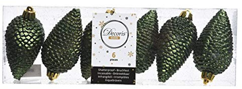 Decoris DEO4063050 Hängeleuchte, Weihnachten, Kunststoff, Grün, 5 x 5