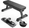 Finer Form Hantelbank – Klappbare Flachbank, 454 kg Kapazität, Kompakt und Vielseitig, Ideal für Home Gym, Ganzkörper-Training, Ab Übungen, Für Männer und Frauen, Fitnessgeräte für zuhause
