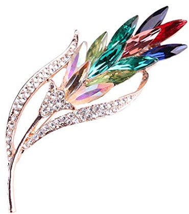 Carry stone 6831 A straw brooch, Acrylic