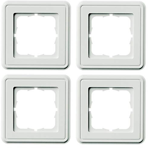 Telegärtner Abdeckrahmen Abdeckrahmen Alpinweiss für AMJ45 80 x 80 mm 1 - Fach 4er Pack