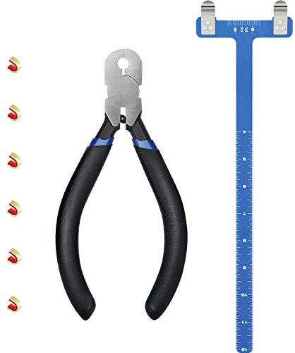Bogen Schnur Nock Zangen Schnur Knock Set T-Form Bogen Quadrat Lineal Nocking Buckle Zangen Recurve Bow Turning Kit Bogenschießen (Dunkelblau)