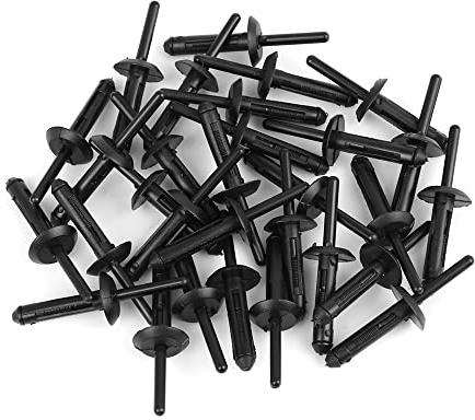 sourcing map Rivets en Plastique Noirs pour Pare-Choc - 30 Pièces | Noir, Pour Jeep Grand Cherokee WK 05-10, Pour Commander XK 06-10, 6500911 14063981 N803043-S, 6mm, Anti-Usure, Anticorrosion