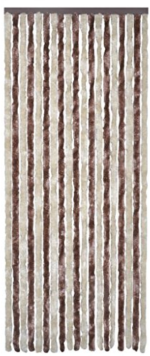 yorten Flauschvorhang Türvorhang Insektenschutz 90 x 220 cm (B x H) Beige und Hellbraun