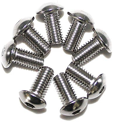 M8 x 16 mm Linsenkopfschrauben mit Innensechsrund (25 Stück) - ISO 7380 Linsenkopf Schrauben mit Flachkopf - Gewindeschrauben - Edelstahl A2 V2A - rostfrei