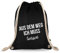 Turnbeutelliebe® Turnbeutel mit Spruch - Techno-Musik - Verschiedene Motive - Baumwolle schwarz - Sportbeutel - Rucksack - ca. 12 Liter - 37 x 46 cm (Aus dem Weg ich muss tanzen)