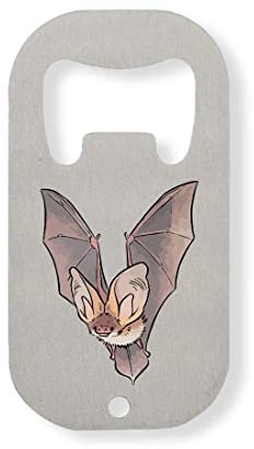 Gray Big Ear Bat Cute Animal Stainless Steel Bottle Opener
