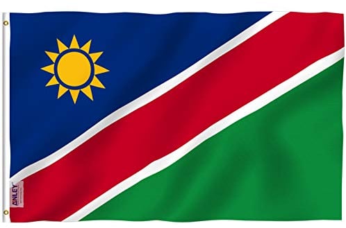 Anley Fly Breeze 3x5 Fuß Namibia Flagge - Lebendige Farbe und UV-Lichtechtheit - Canvas Header und doppelt genäht - Namibian Flags Polyester mit Messingösen 3 X 5 Ft
