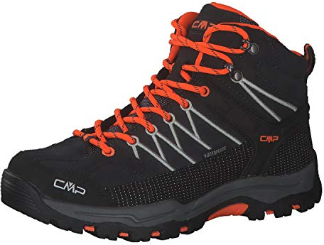 CMP Rigel Mid Trekking Wp Walking Shoe, Antracite-Flash Orange, 39 EU, 3Q12944J