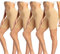 wirarpa Radlerhose Damen Kurz Baumwolle Boxershorts Unter Kleid Rock Unterhosen mit Bein Anti Scheuern Kurz Leggings 4er Pack Beige Größe XL