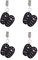 MIK funshopping 4er Set Tischdeckenbeschwerer mit Klemmkraft - Tischdecken-Gewichte - Ideal für den gedeckten Tisch (Sandalen schwarz)