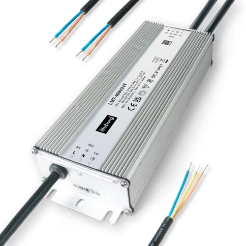 illuburg LED Trafo 24V 400W Wasserdicht IP67 Flackerfrei für LED Strip Lampe LED Netzteil Treiber Power Supply