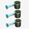 3X Rain-Bird Sprühdüse mit einstellbarem Sektor von 0° bis 360° (8-Van) für Typenreihe 1800 und Uni-Spray Wurfweite 1,8 m - 2,4 m
