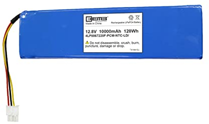 EEMB 12.8 V 10Ah Lithium LiFePO4 Battery Pack Rechargeable LiFePO4 Battery 10000mAh with JST Plug 2.83x9.84x1.57inch-Various Batteries and Connectors Can be Customized