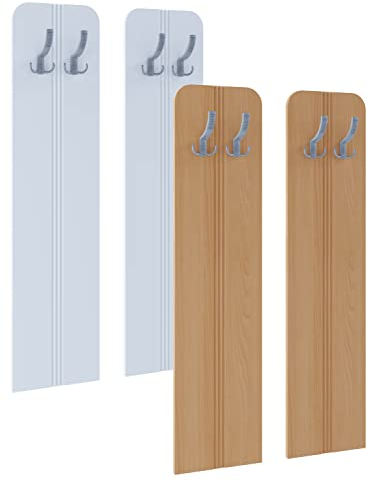 Holz Garderoben-Set | Dielenmöbel | Maße pro Paneel: H. 110 x B. 27 x T. 2 cm | je Paneel 2 Haken - Balia