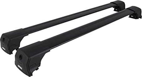 OMAC Dachträger Grundtäger kompatibel mit Audi Q3 mk1 2011-2018 Aluminium 75kg Schwarz 2tlg Geschlossene Reling für Fahrradträger, Dachboxen, Skiträger Abschließbar